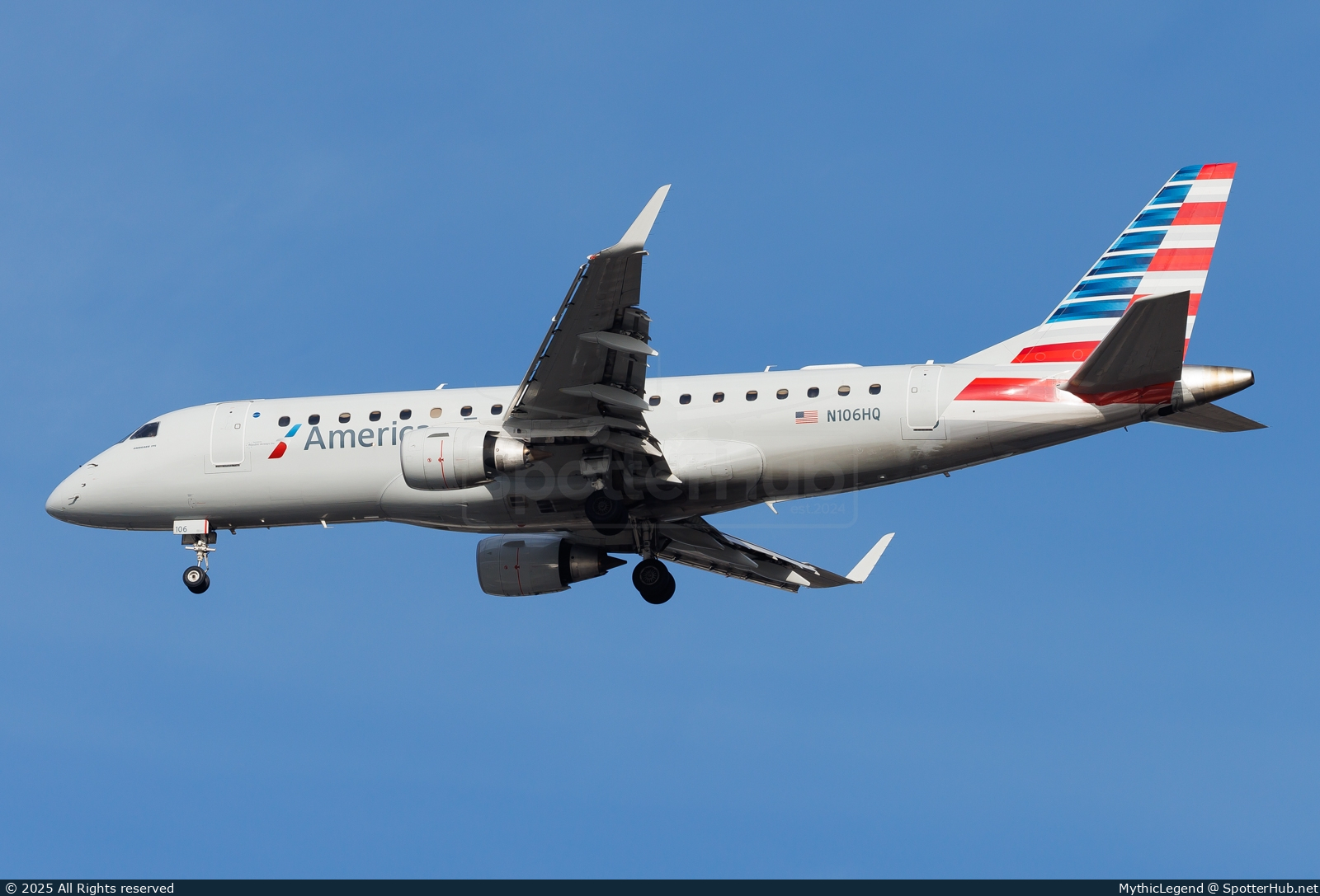 Photo of N106HQ - Embraer ERJ-175LR operated by American Eagle (opb Republic Airways)