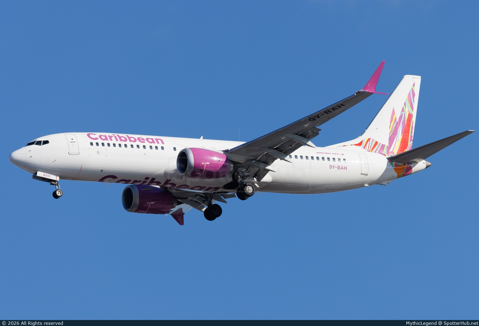 Photo of 9Y-BAH - Boeing 737 MAX 8 operated by Caribbean Airlines