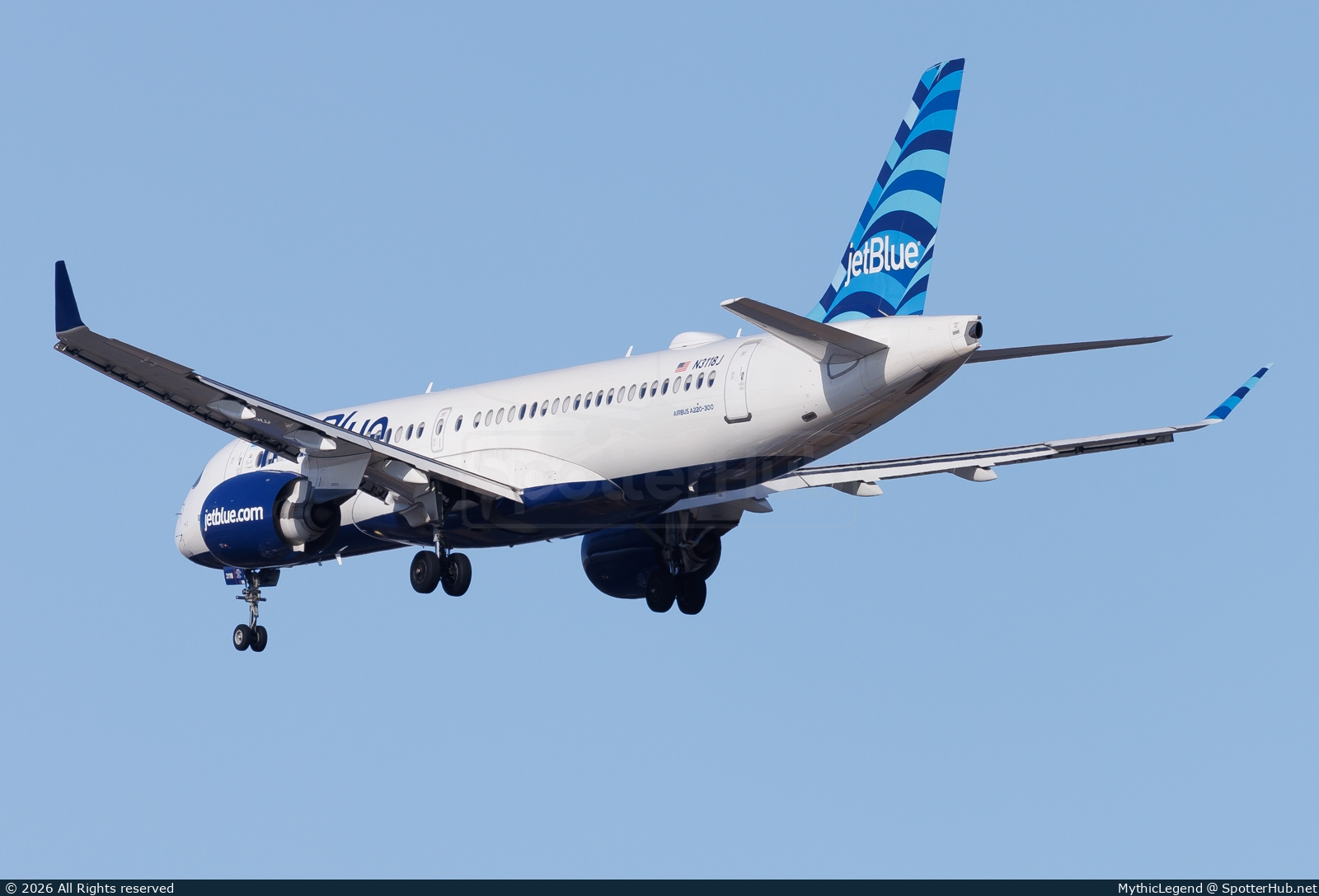 Photo of N3118J - Airbus A220-300 operated by jetBlue Airways