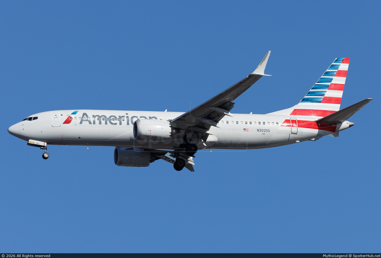 Photo of N302SS - Boeing 737 MAX 8 operated by American Airlines