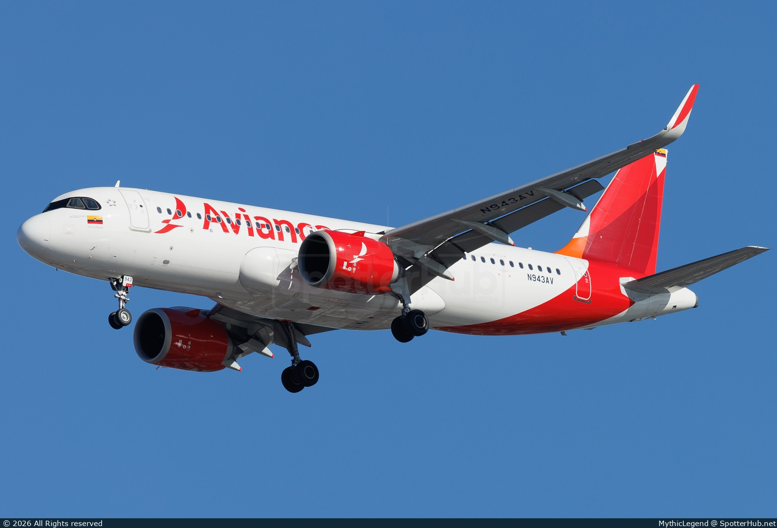 Photo of N943AV - Airbus A320-251N operated by Avianca