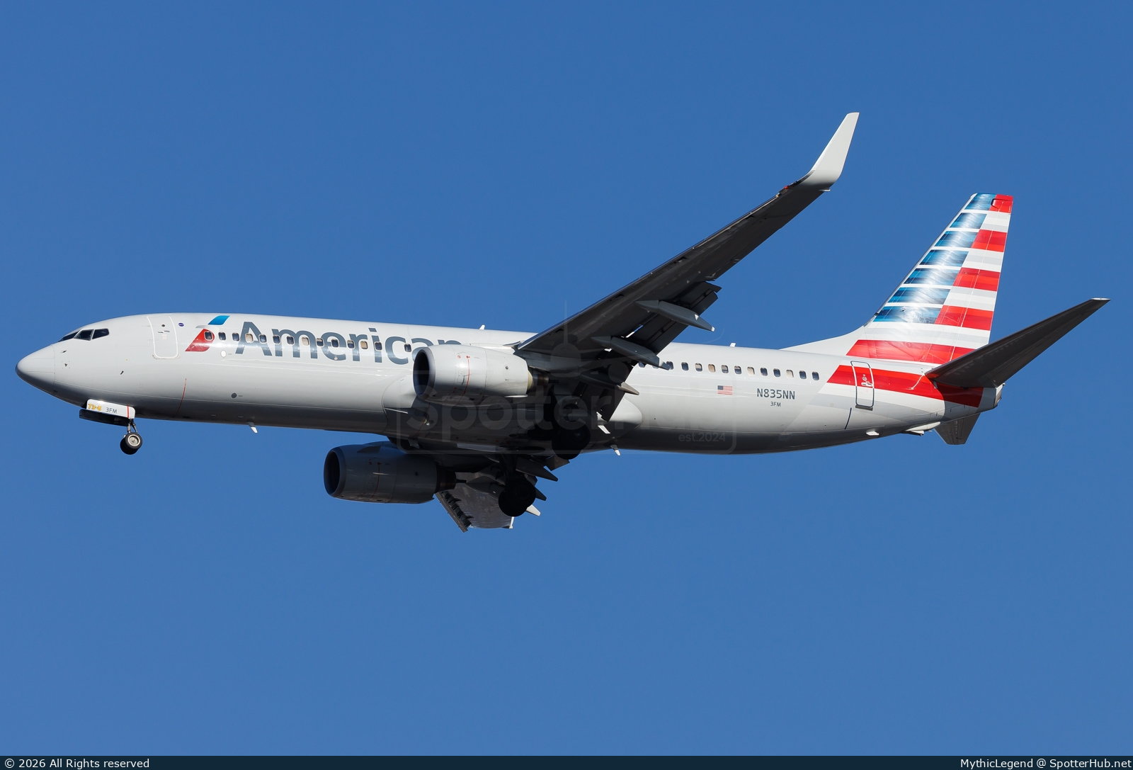 Photo of N835NN - Boeing 737-823 operated by American Airlines