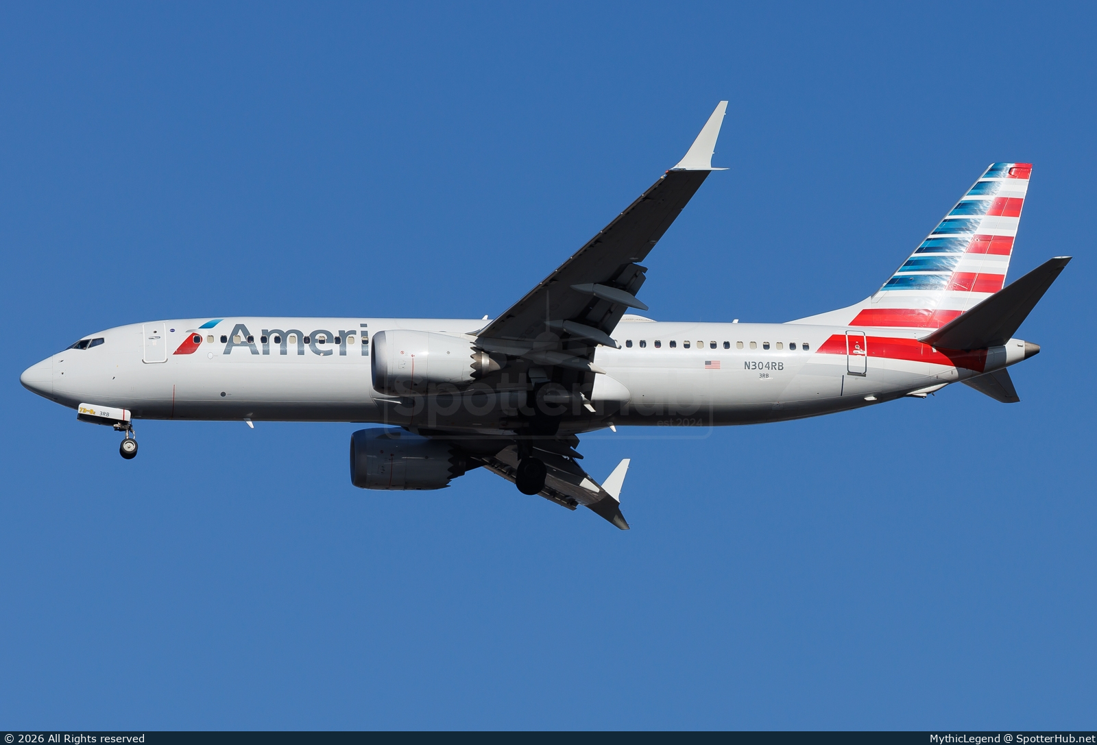 Photo of N304RB - Boeing 737 MAX 8 operated by American Airlines