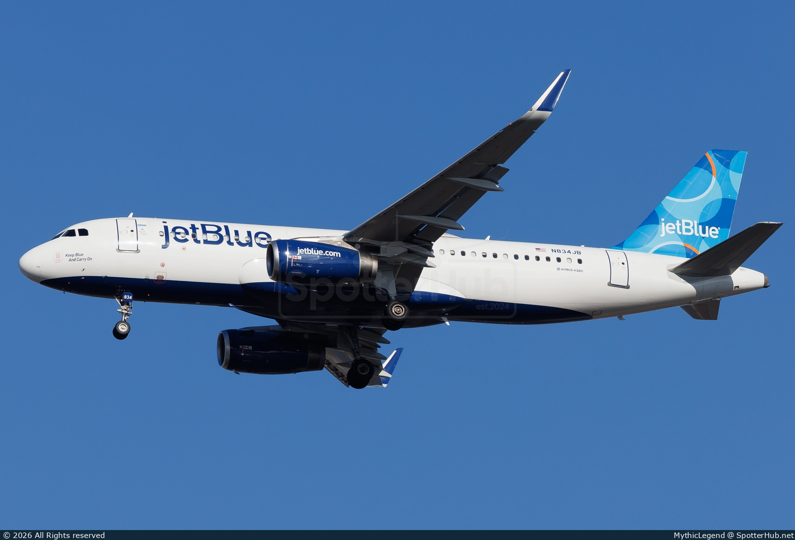 Photo of N834JB - Airbus A320-232 operated by jetBlue Airways