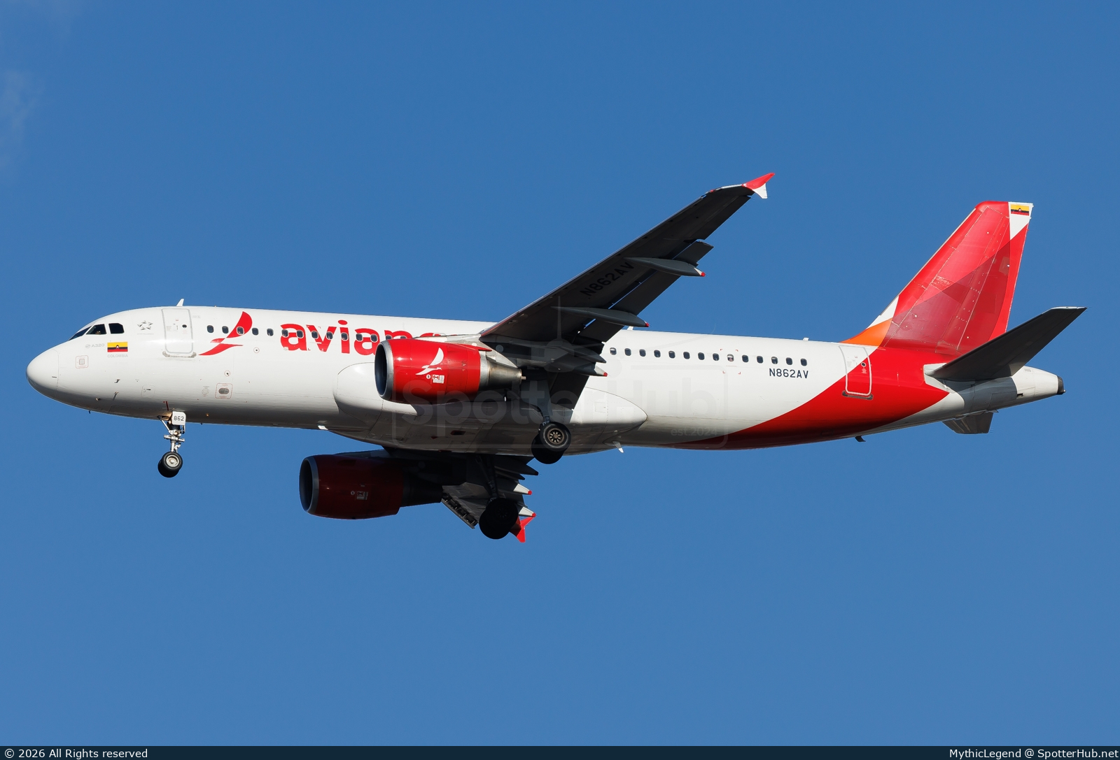 Photo of N862AV - Airbus A320-214 operated by Avianca