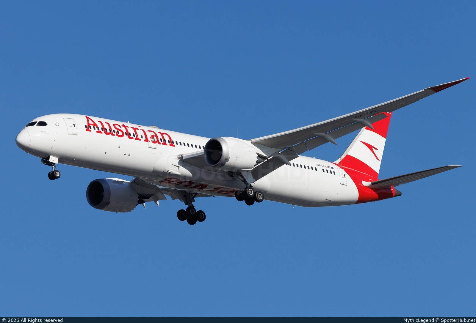 Photo of OE-LPL - Boeing 787-9 Dreamliner operated by Austrian Airlines