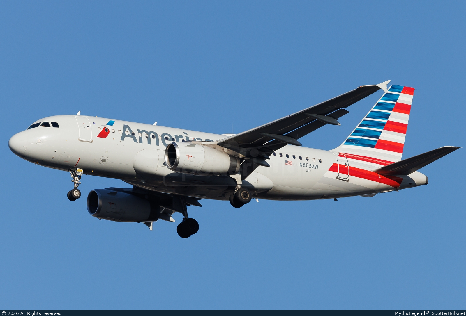 Photo of N803AW - Airbus A319-132 operated by American Airlines