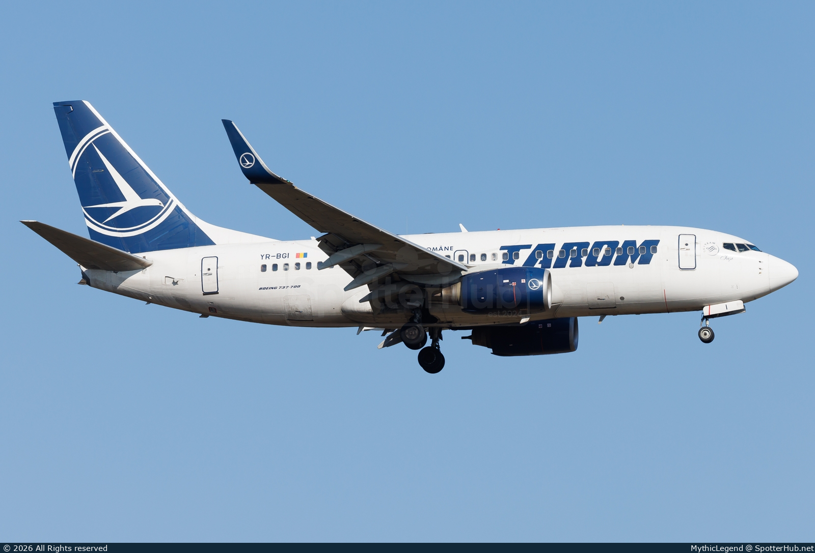 Photo of YR-BGI - Boeing 737-78J operated by Tarom - Romanian Air Transport