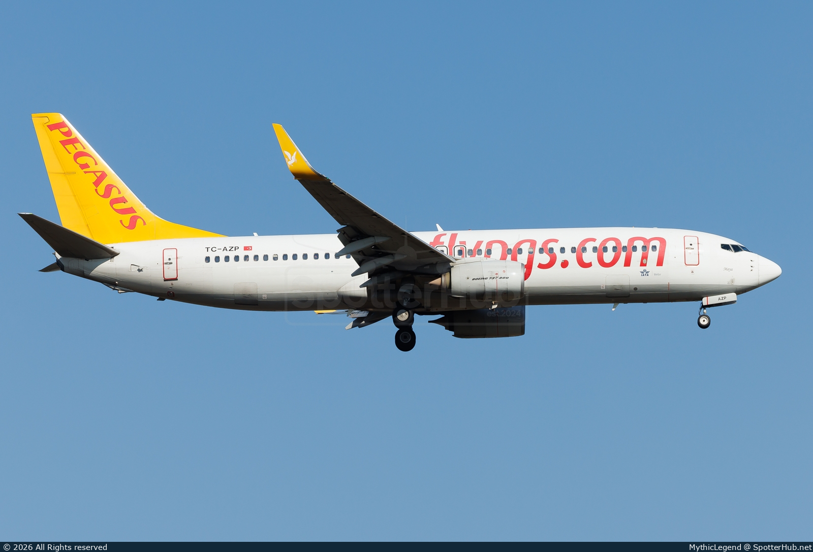 Photo of TC-AZP - Boeing 737-82R operated by Pegasus Airlines