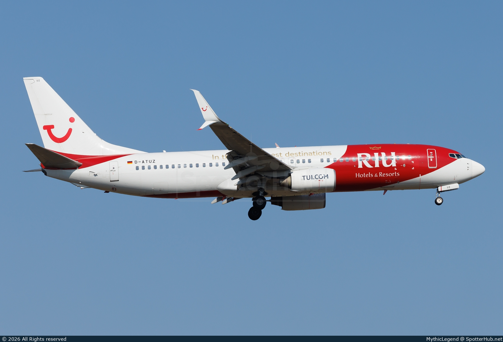 Photo of D-ATUZ - Boeing 737-8K5 operated by TUIfly