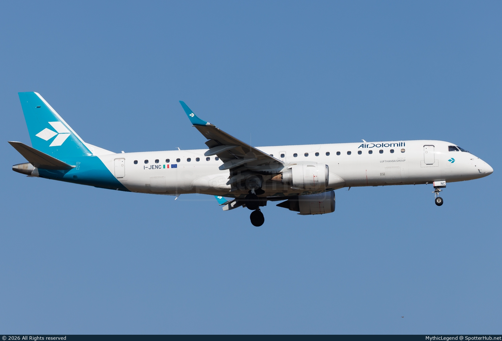 Photo of I-JENC - Embraer ERJ-190LR operated by Air Dolomiti