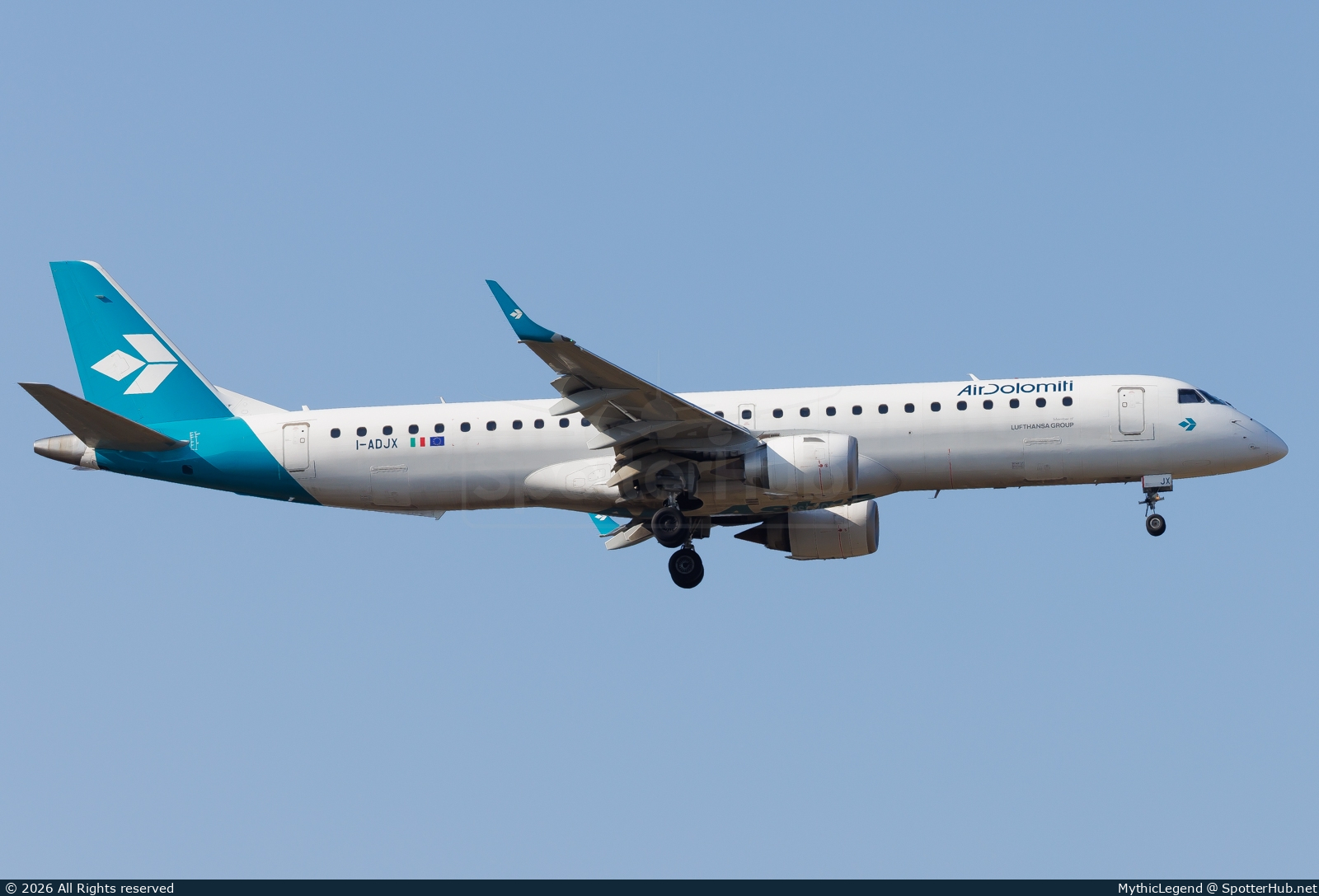Photo of I-ADJX - Embraer ERJ-195LR operated by Air Dolomiti