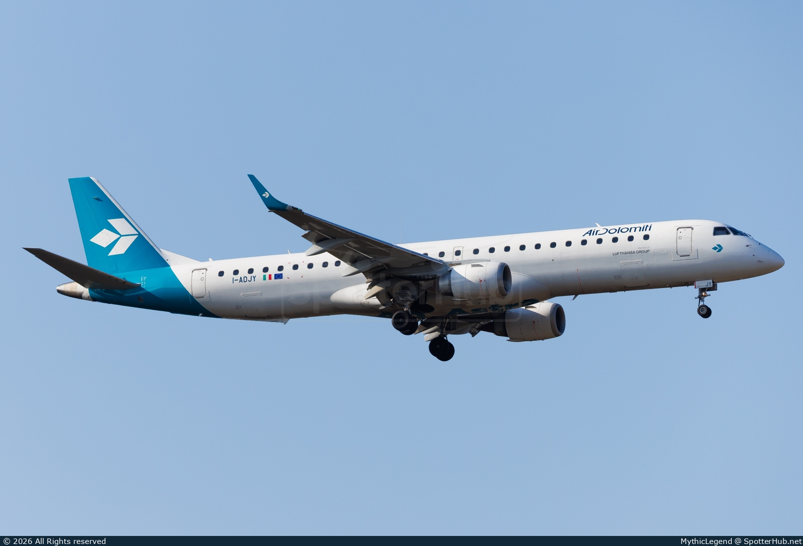 Photo of I-ADJY - Embraer ERJ-195LR operated by Air Dolomiti