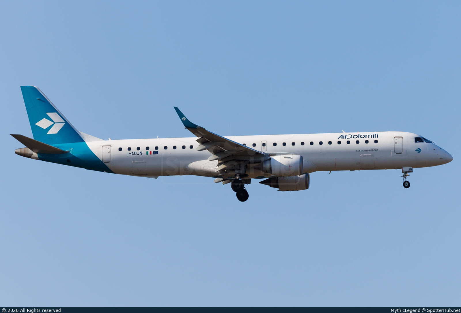 Photo of I-ADJN - Embraer ERJ-195LR operated by Air Dolomiti