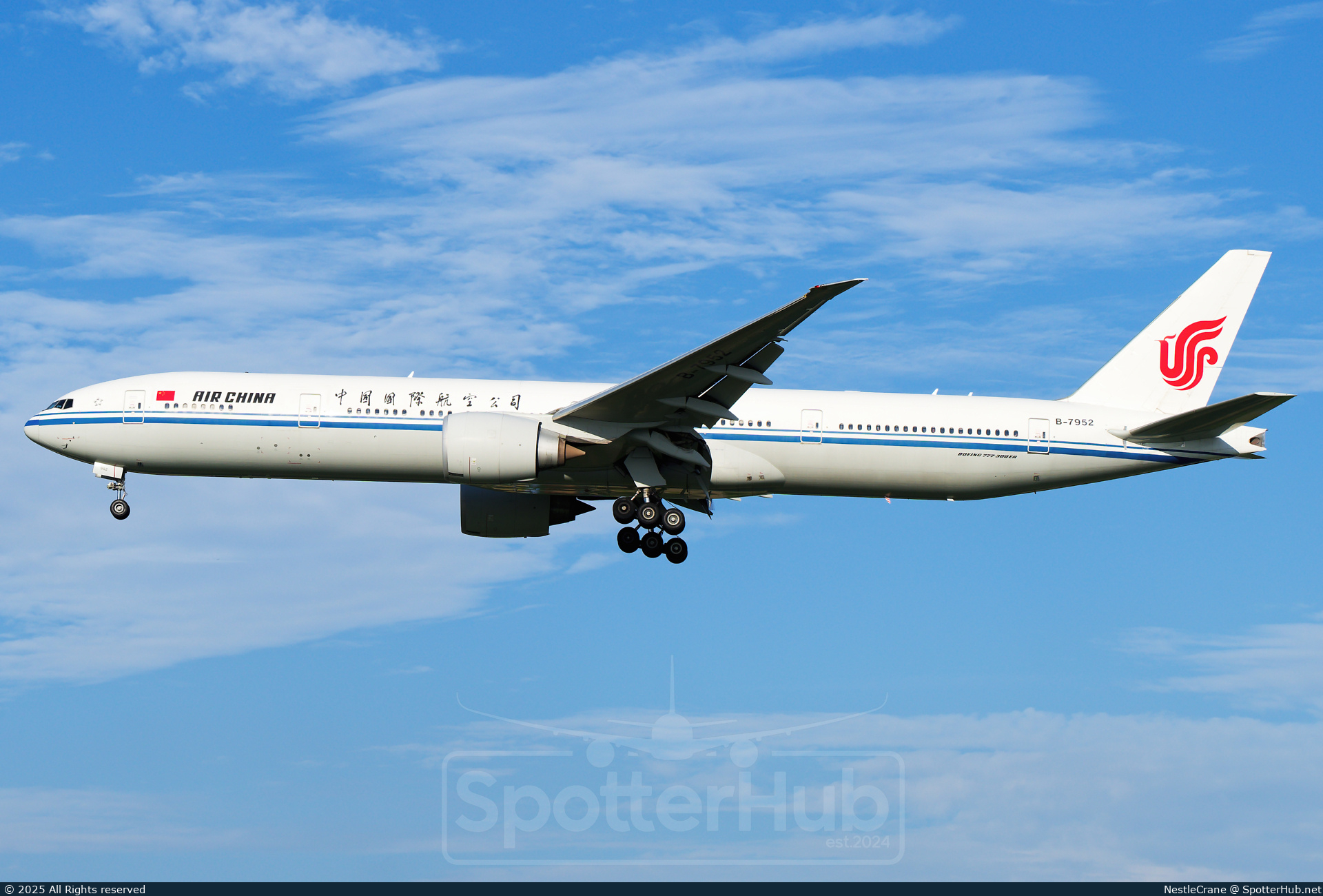 Photo of B-7952 - Boeing 777-39L(ER) operated by Air China