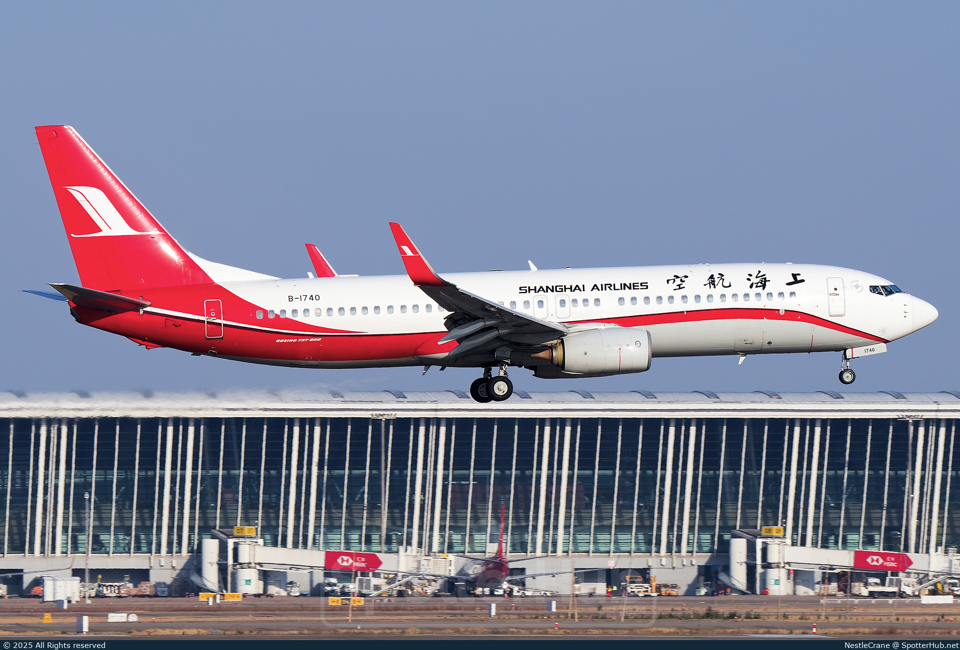 Photo of B-1740 - Boeing 737-86D operated by Shanghai Airlines