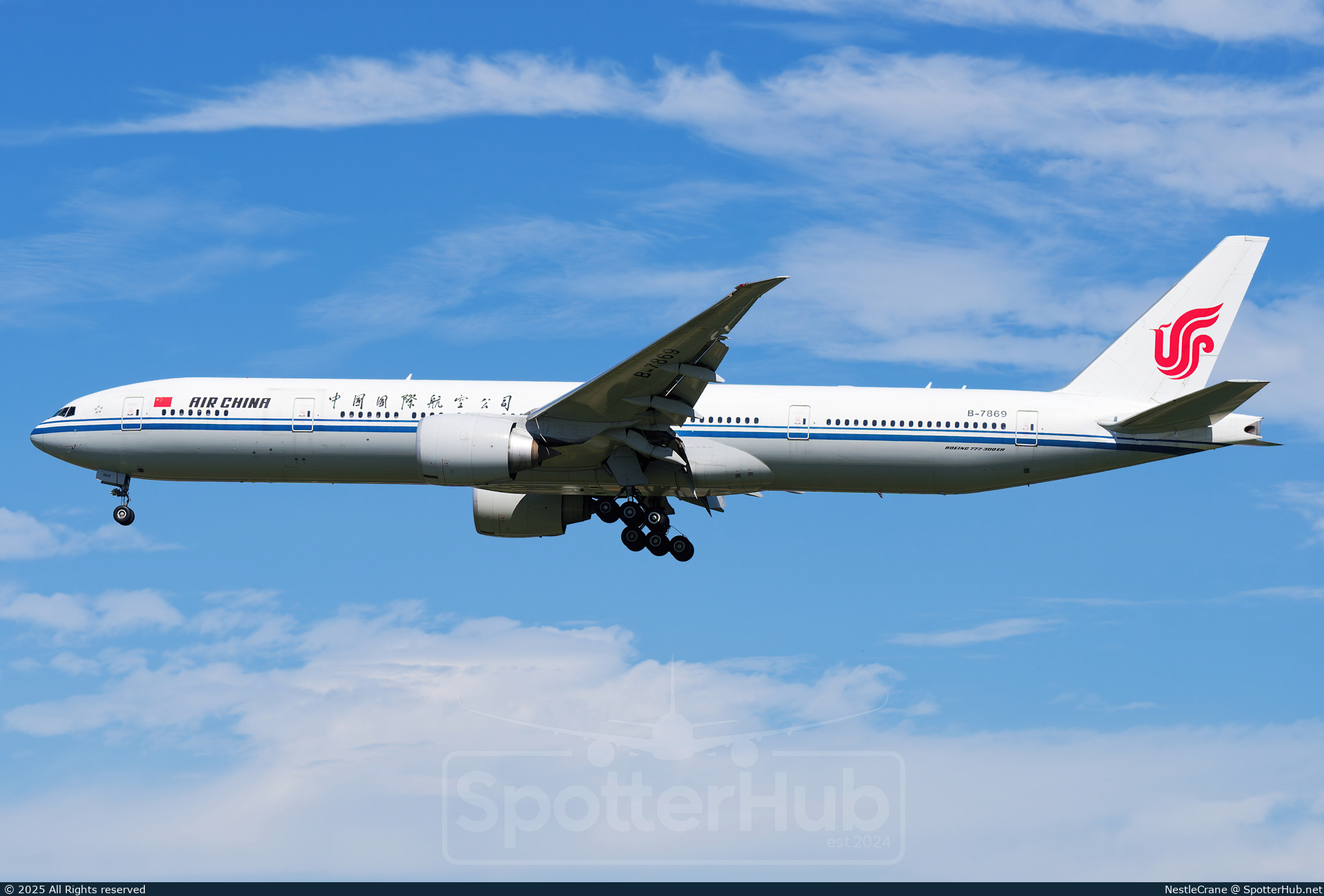 Photo of B-7869 - Boeing 777-39L(ER) operated by Air China