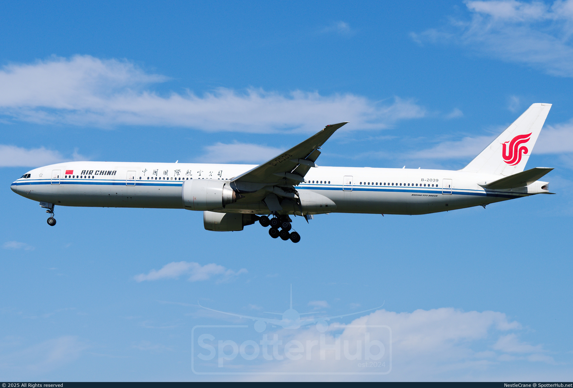Photo of B-2039 - Boeing 777-39L(ER) operated by Air China