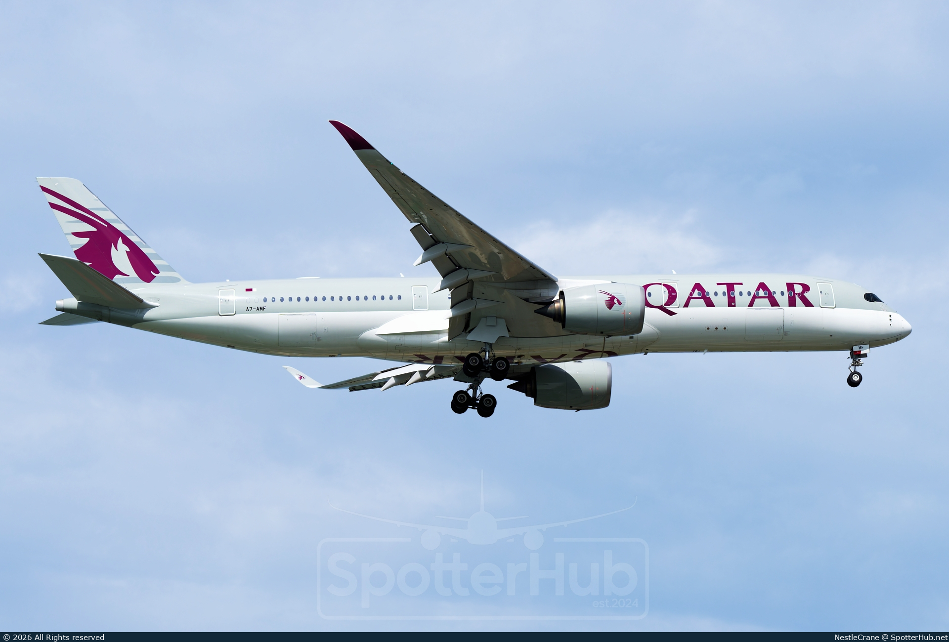 Photo of A7-AMF - Airbus A350-941 operated by Qatar Airways