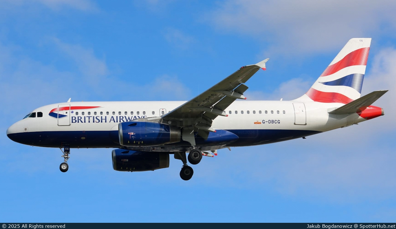 Photo of G-DBCG - Airbus A319-131 operated by British Airways