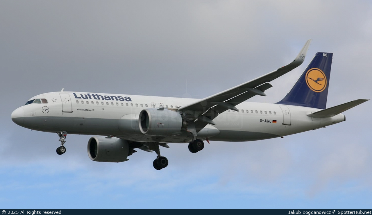 Photo of D-AINC - Airbus A320-271N operated by Lufthansa