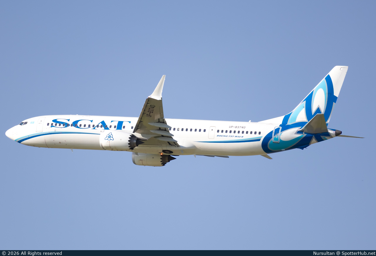 Photo of UP-B3740 - Boeing 737 MAX 9 at Shymkent International Airport