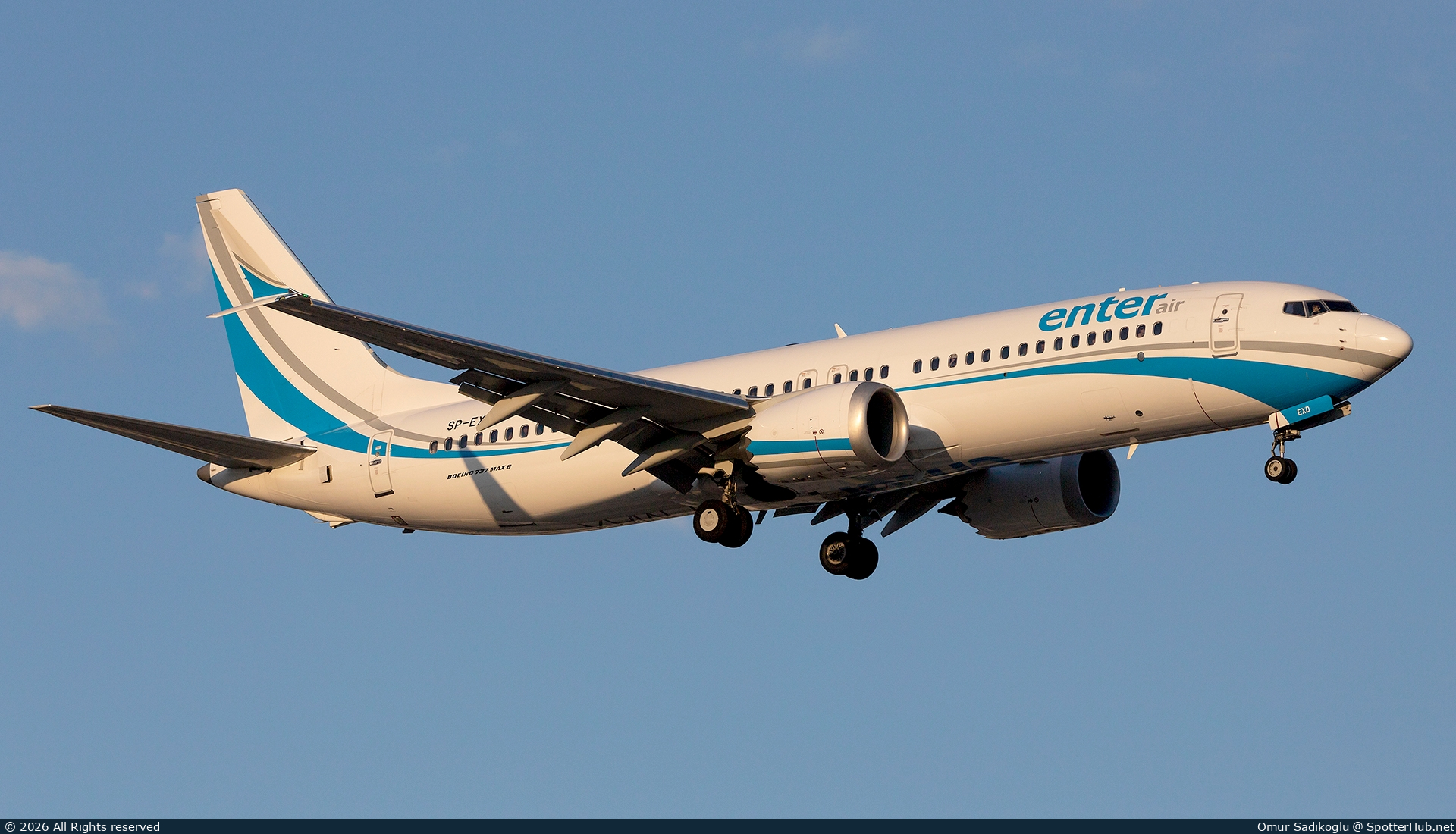 Photo of SP-EXD - Boeing 737 MAX 8 operated by Enter Air