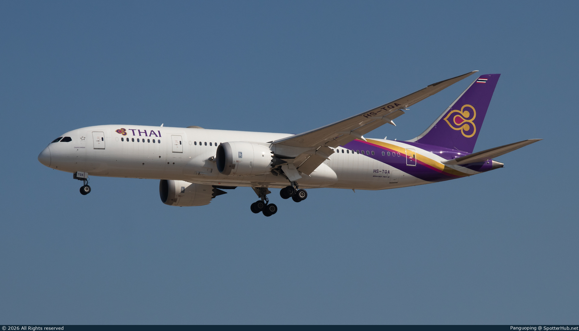 Photo of HS-TQA - Boeing 787-8 Dreamliner operated by Thai Airways International