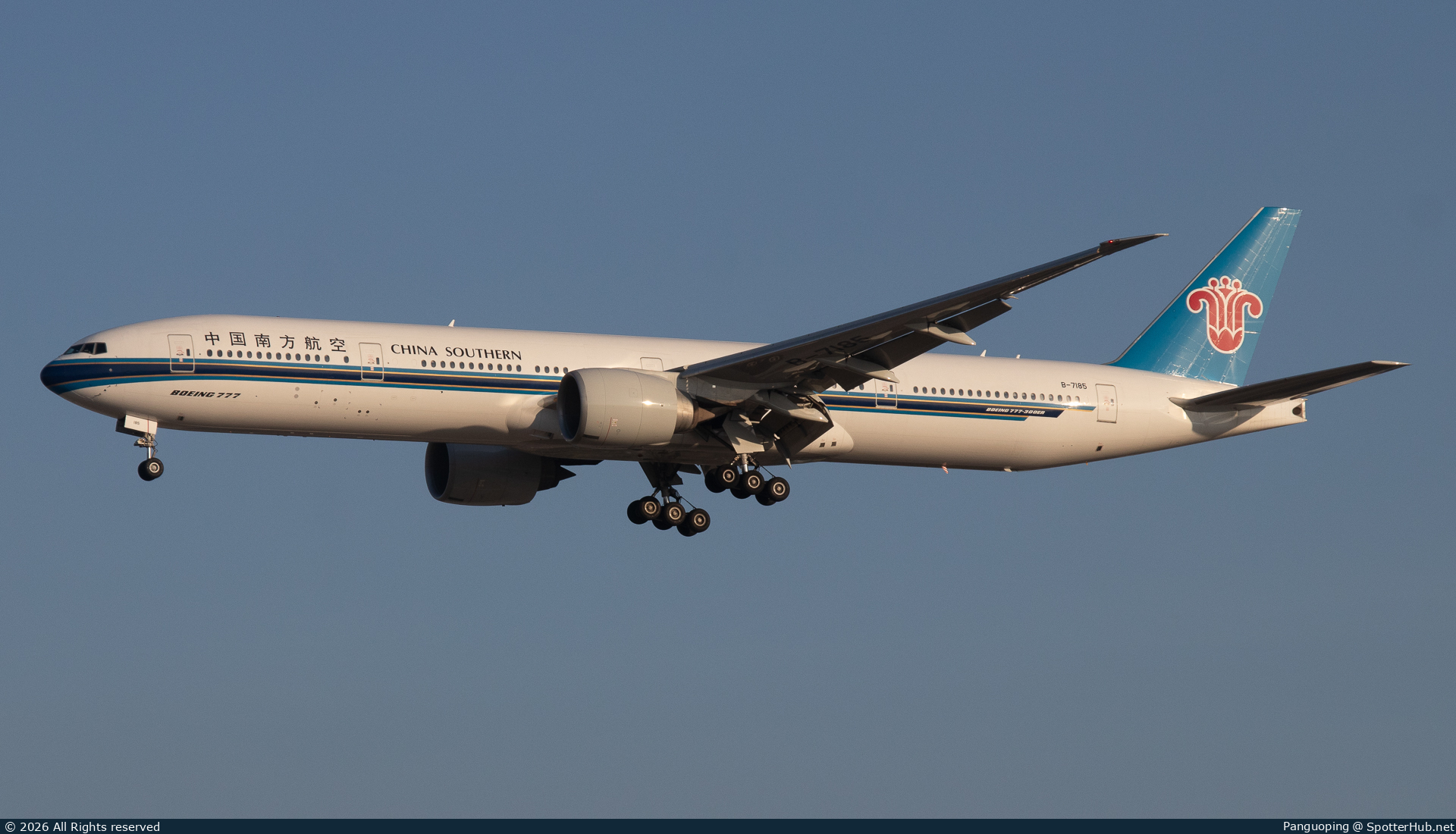 Photo of B-7185 - Boeing 777-31B(ER) operated by China Southern Airlines