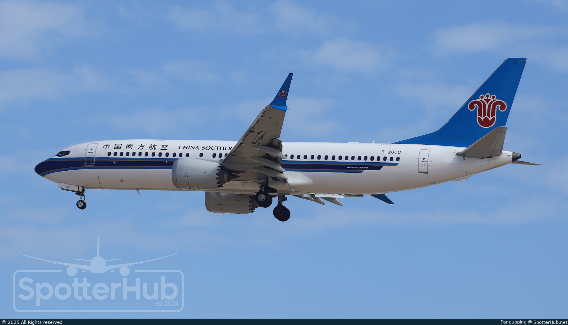 Photo of B-20CU - Boeing 737 MAX 8 operated by China Southern Airlines