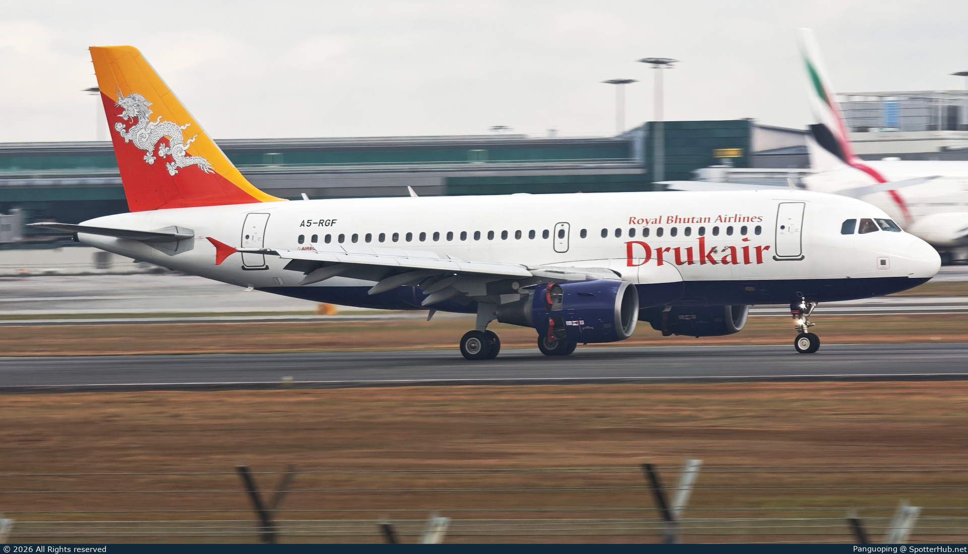 Photo of A5-RGF - Airbus A319-115 operated by Drukair — Royal Bhutan Airlines