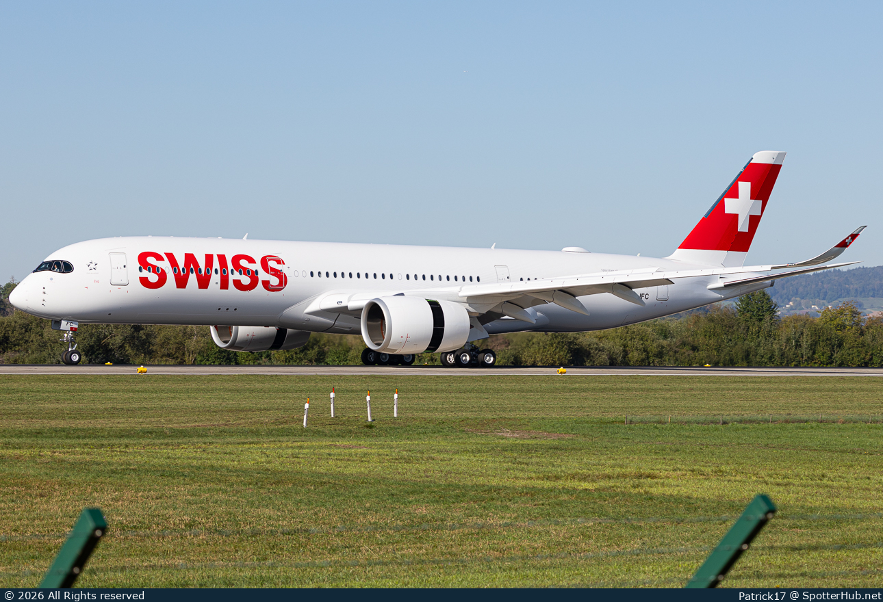Photo of HB-IFC - Airbus A350-941 operated by Swiss International Air Lines