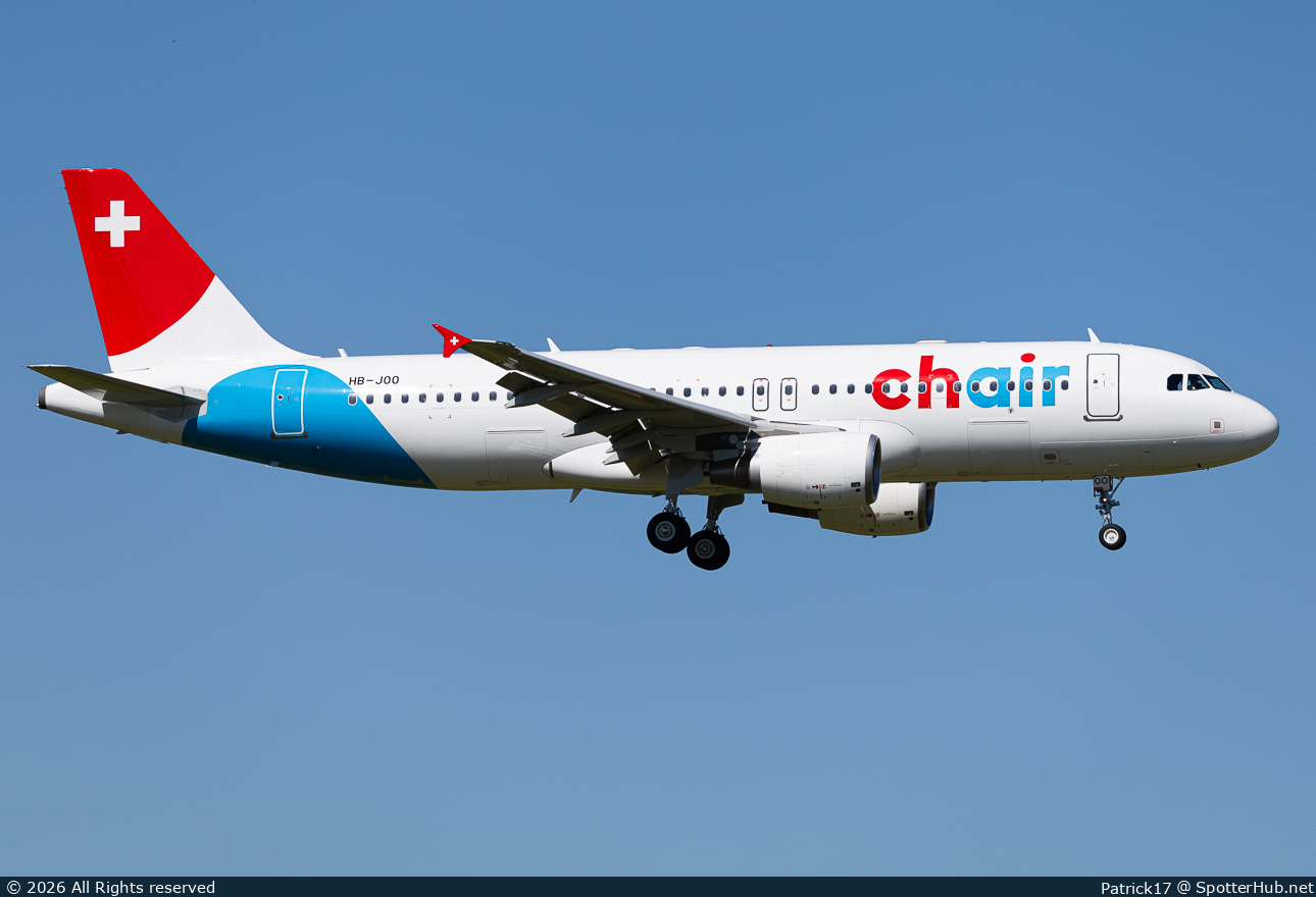 Photo of HB-JOO - Airbus A320-214 operated by Chair Airlines