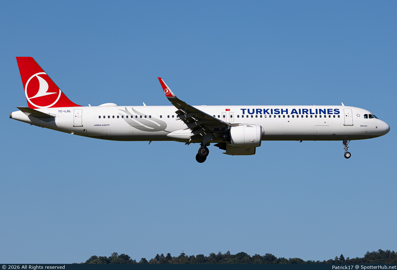 Photo of TC-LSL - Airbus A321-271NX operated by Turkish Airlines