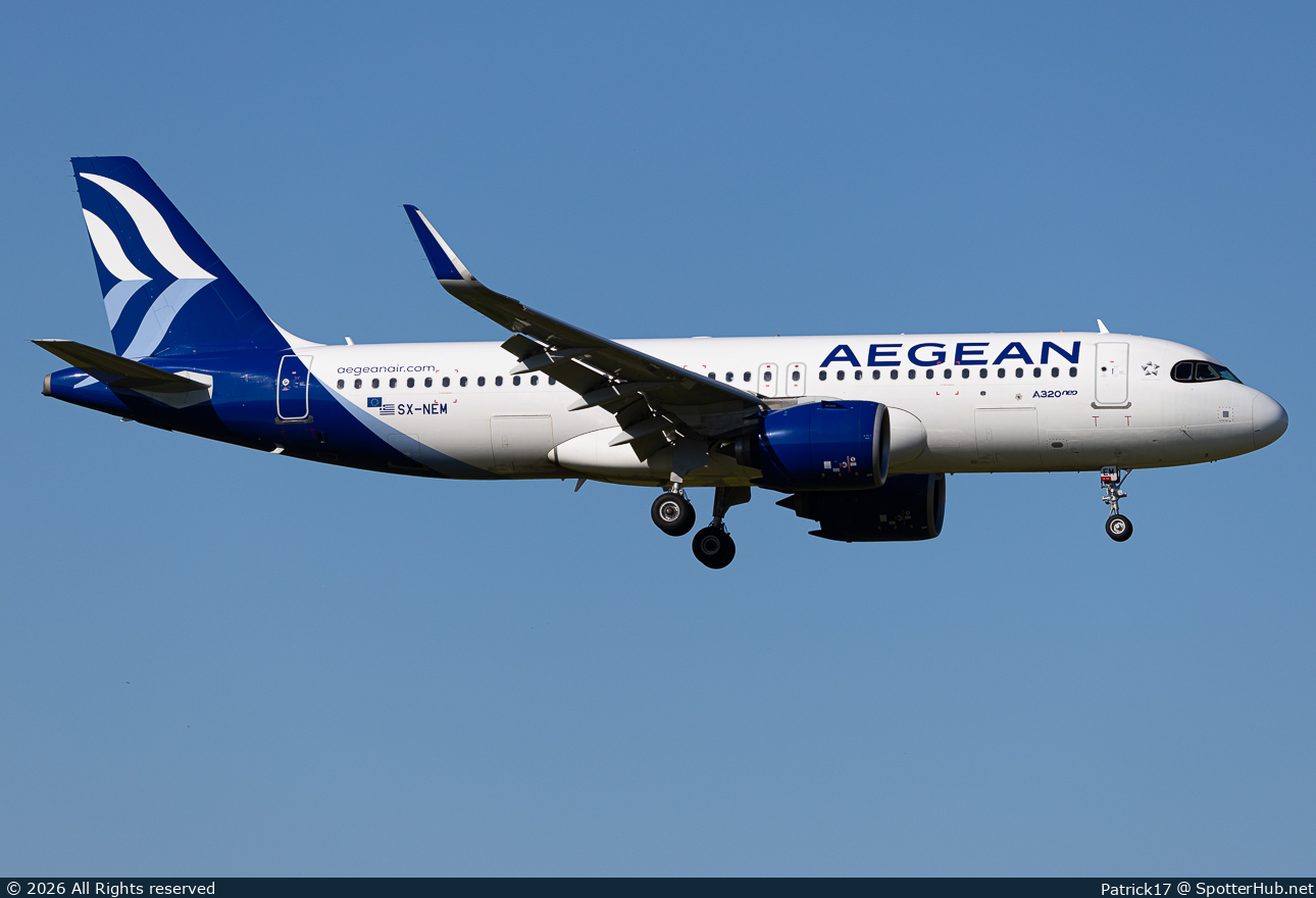 Photo of SX-NEM - Airbus A320-271N operated by Aegean Airlines