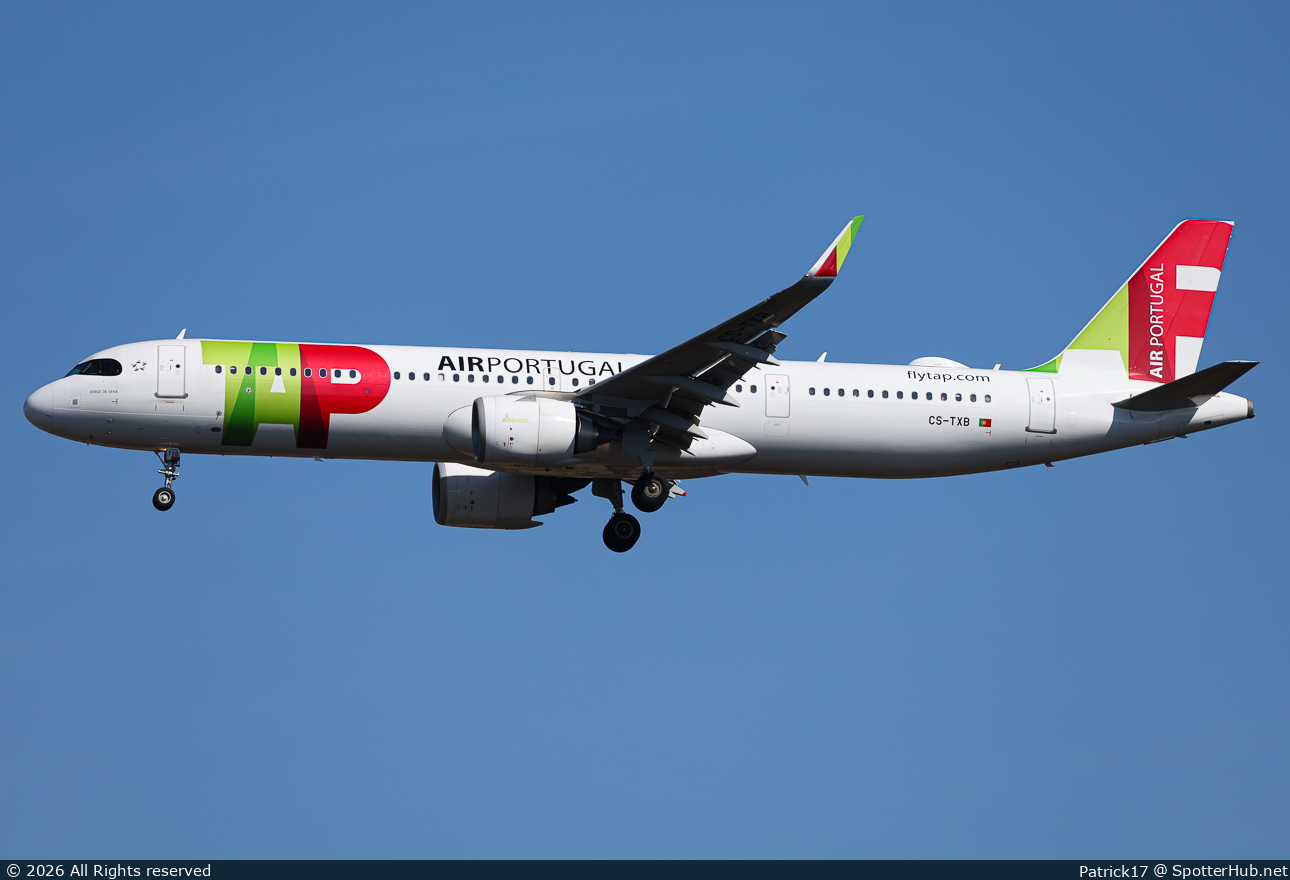 Photo of CS-TXB - Airbus A321-251NX operated by TAP Air Portugal
