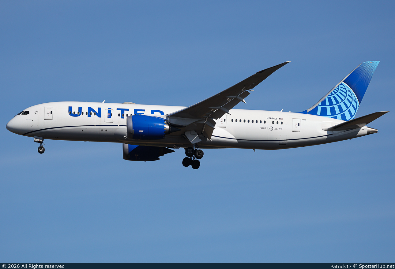 Photo of N26902 - Boeing 787-8 Dreamliner operated by United Airlines