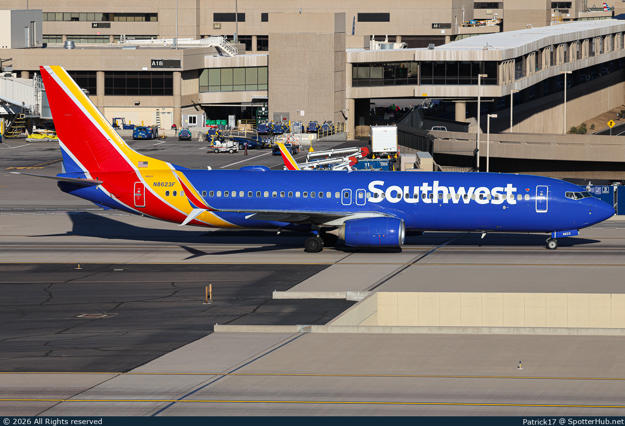 Photo of N8623F - Boeing 737-8H4 operated by Southwest Airlines