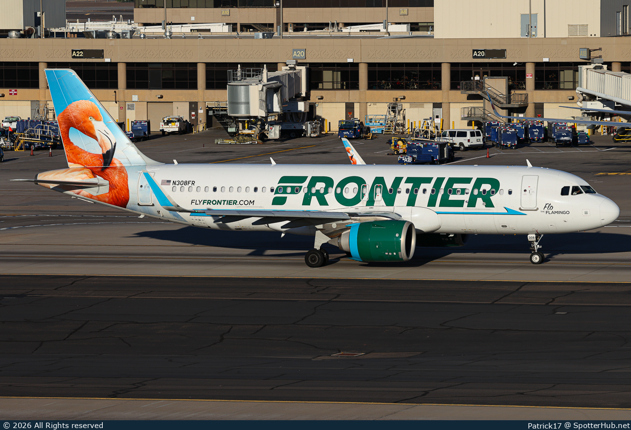 Photo of N308FR - Airbus A320-251N operated by Frontier Airlines
