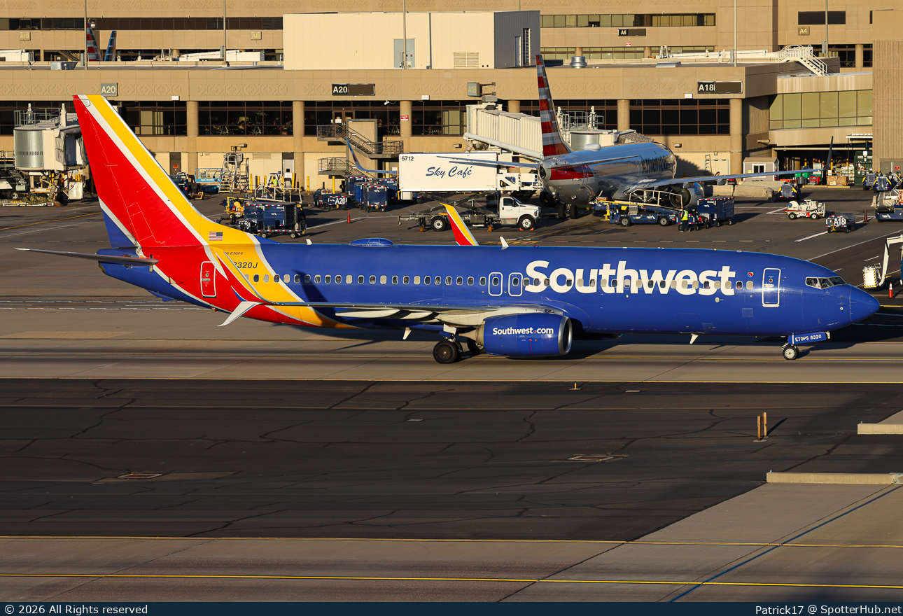 Photo of N8320J - Boeing 737-8H4 operated by Southwest Airlines