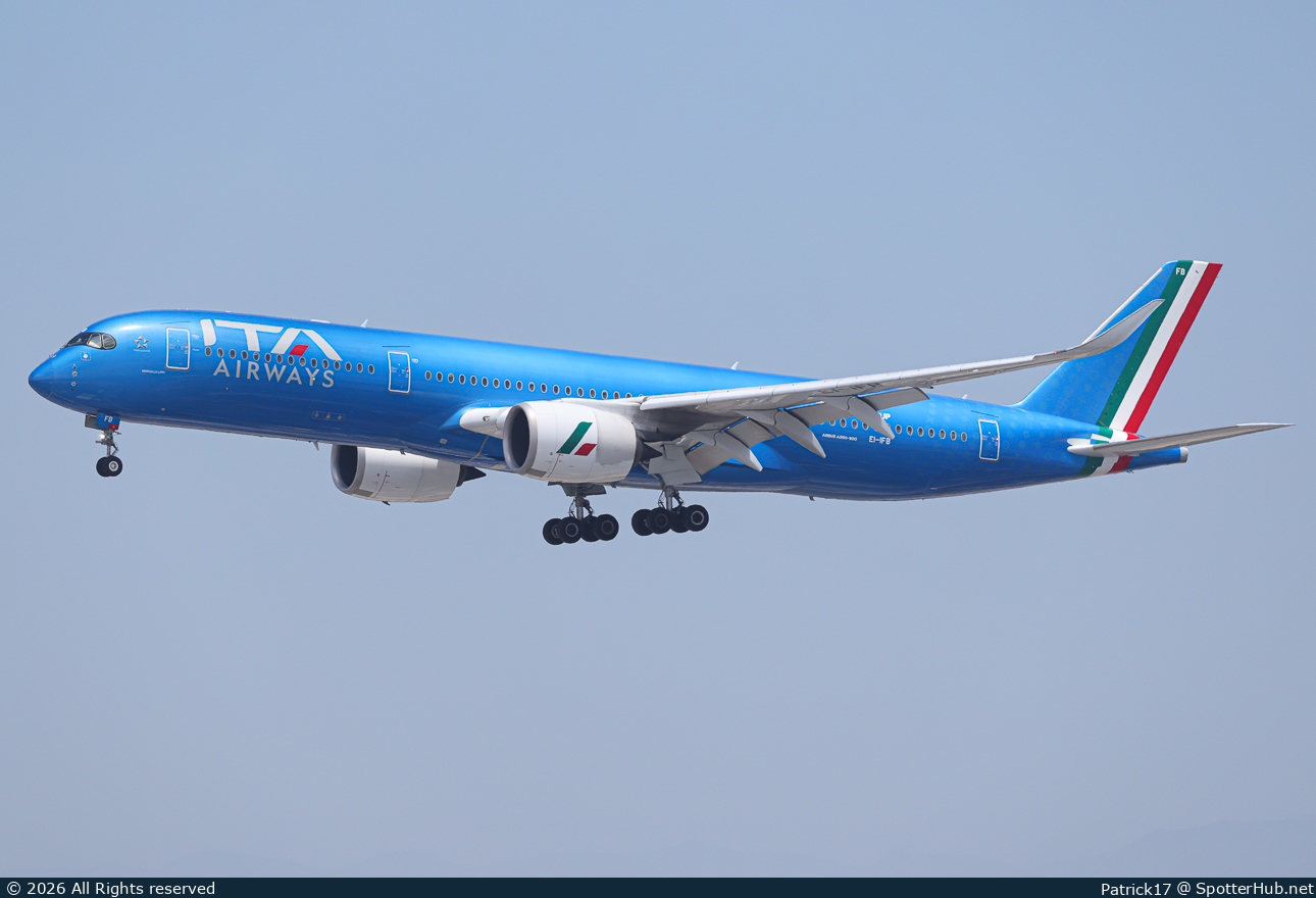 Photo of EI-IFB - Airbus A350-941 operated by ITA Airways
