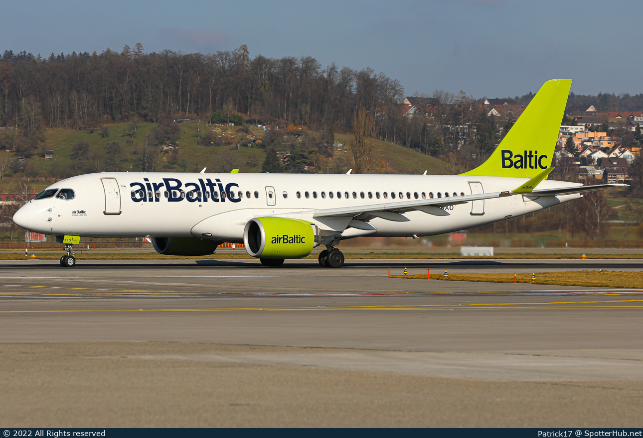 Photo of YL-AAO - Airbus A220-300 operated by airBaltic