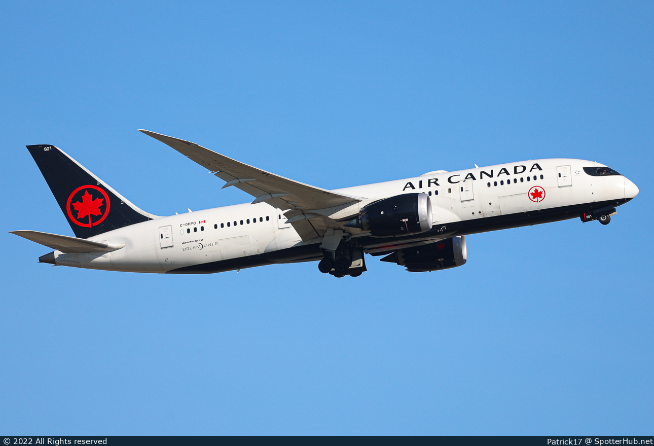 Photo of C-GHPQ - Boeing 787-8 Dreamliner operated by Air Canada