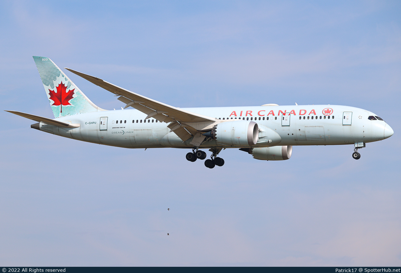Photo of C-GHPU - Boeing 787-8 Dreamliner operated by Air Canada