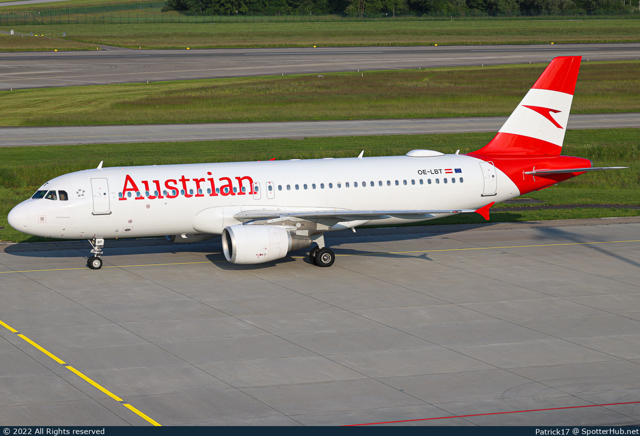Photo of OE-LBT - Airbus A320-214 operated by Austrian Airlines