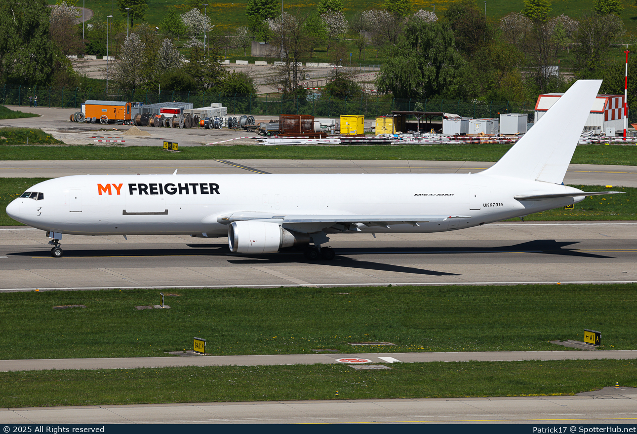 Photo of UK67015 - Boeing 767-38E(ER)(BDSF) operated by My Freighter