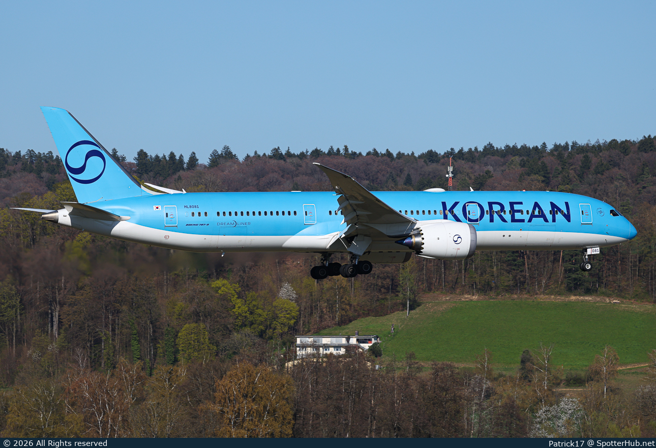 Photo of HL8081 - Boeing 787-9 Dreamliner operated by Korean Air