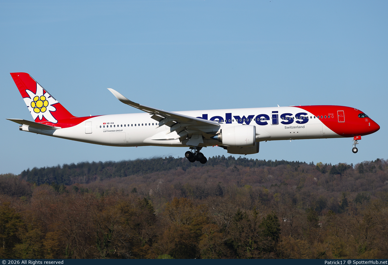 Photo of HB-IHA - Airbus A350-941 operated by Edelweiss Air