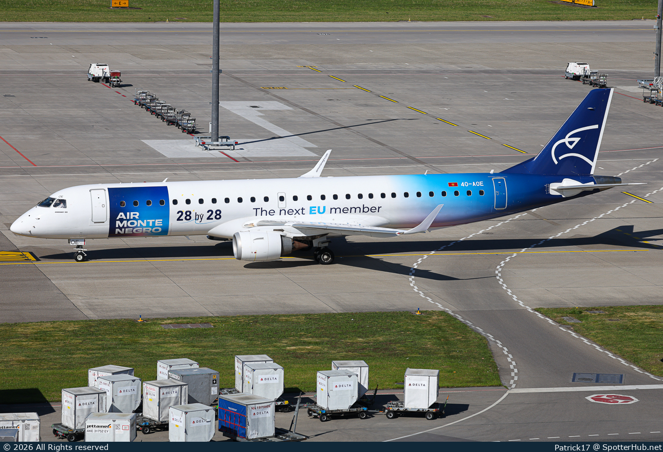 Photo of 4O-AOE - Embraer ERJ-195AR operated by Air Montenegro
