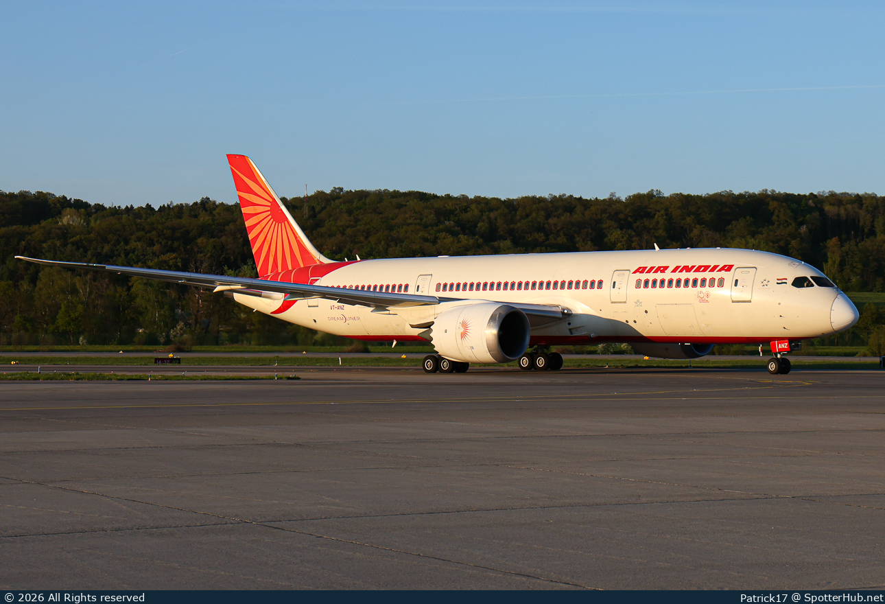 Photo of VT-ANZ - Boeing 787-8 Dreamliner operated by Air India